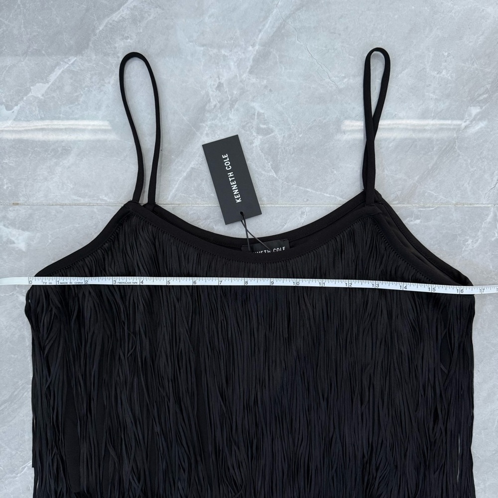 Women’s Kenneth Cole Fringe Tassel Cropped Tank Top Festival Party Size Large - Picture 13 of 14